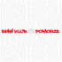 BMW Klub Pomorze (biało - czerwona) - naklejka